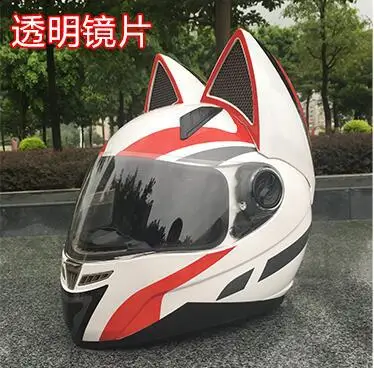 NITRINOS мотоциклетный шлем для мужчин и женщин гоночный персональный всесезонный защитный шлем кошачий ушной шлем - Цвет: 21