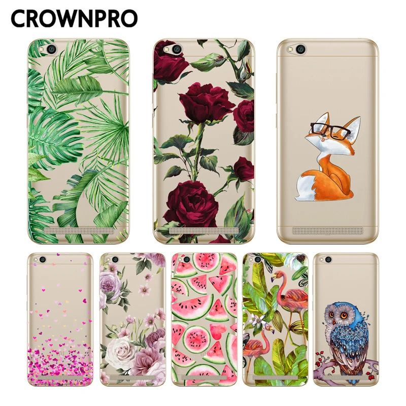 

CROWNPRO Soft TPU Capa 5.0" Redmi 5A Case Cover Painted Redmi 5A Phone Back Protective Silicone Cases FOR Xiaomi Redmi 5A Coque