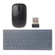 Wireless 2.4GHz Ultra-Thin Keyboard Mini Optical Mouse Set For Laptop Desktop PC #H029# Drop shipping