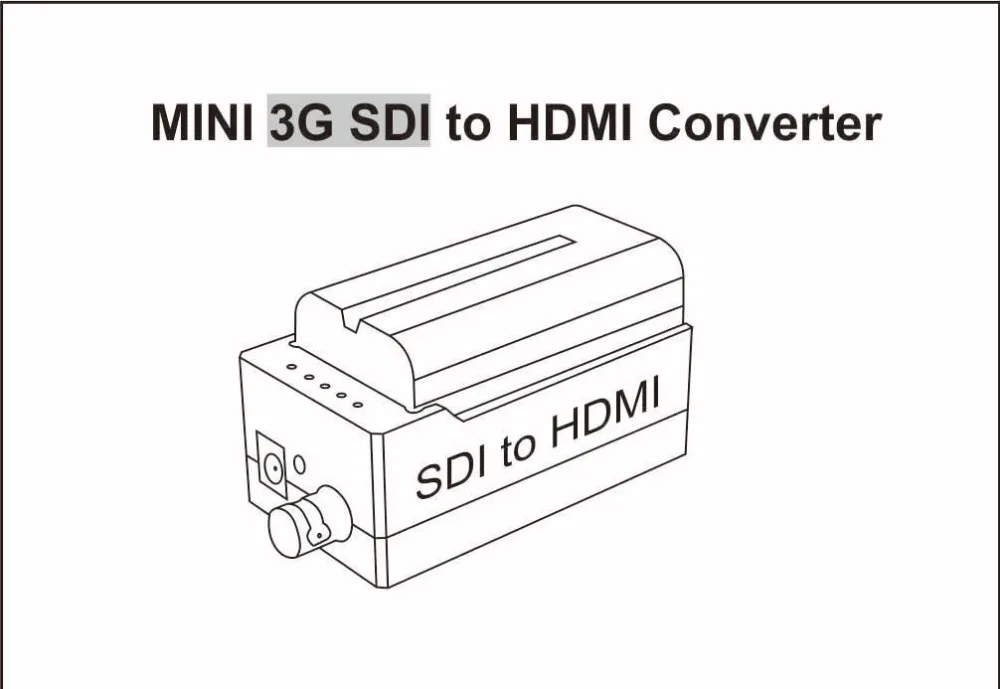 MiraBox Design Battery Converter SDI to HDMI Adapter Convert  SD HD-SDI 3G-SDI Multimedia HD Video Converter Portable Mini Size (2)