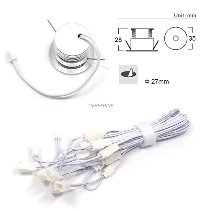 1600LM CRI> 80 30 градусов 4 Вт светодиодный свет шкафа нижний свет с регулируемой яркостью 110 В 220 в скрытый Точечный светильник D35XH28MM 5 лет гарантии