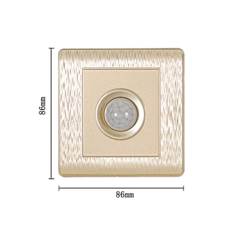 Интеллектуальный инфракрасный датчик для человеческого тела, переключатель для прохода, переключатель ванной комнаты с различными типами освещения, датчик из чистой меди