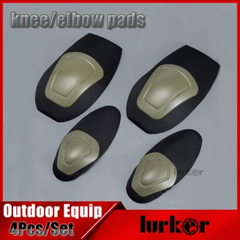 

Tactical KNEE & ELBOW PADS Protector For Frog Suit Paintball Airsoft Combat G3 Protective Uniform Pants Protector 4Pcs/set