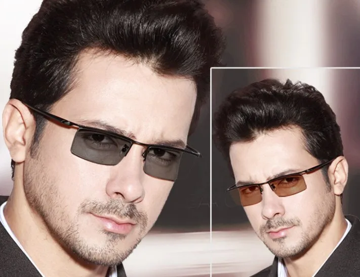 Мужские фотохромные очки Eyesilove для близорукости брендовые титановые