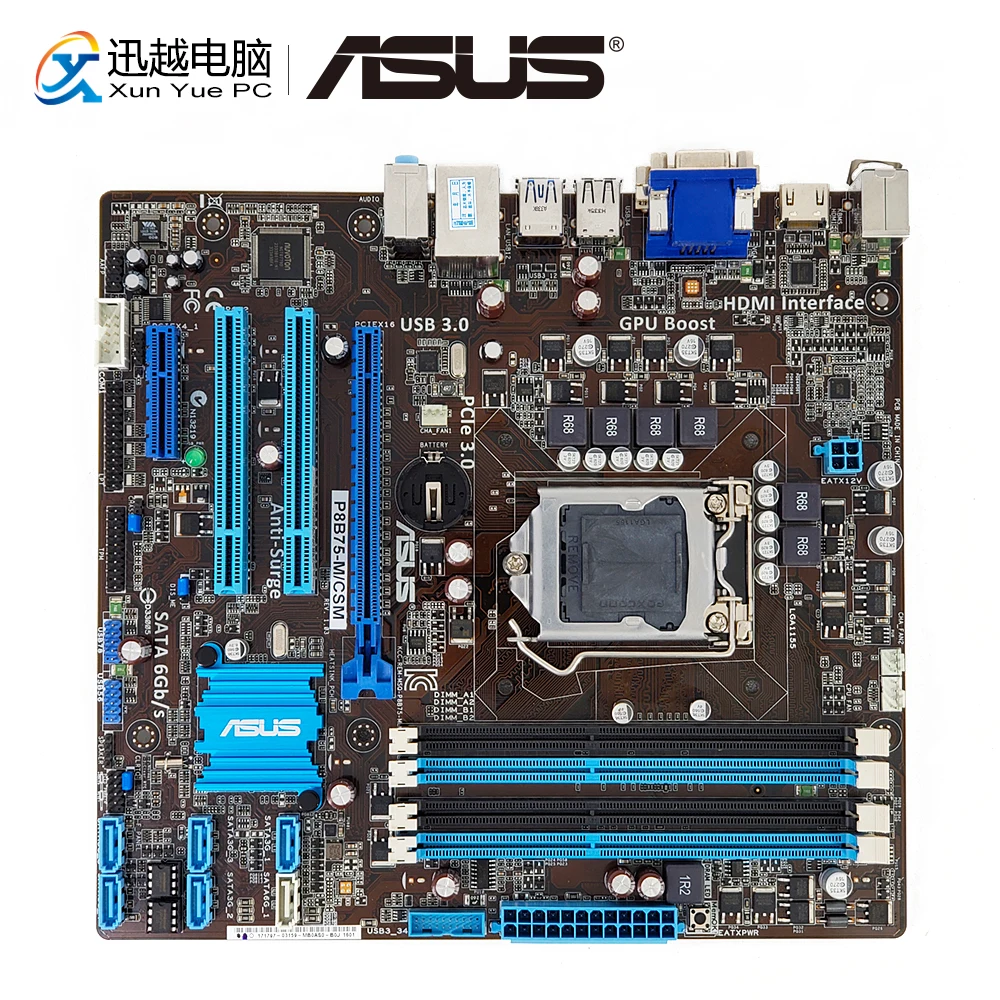 

Asus P8B75-M/CSM Desktop Motherboard B75 Socket LGA 1155 For i3 i5 i7 DDR3 32GB SATA3 USB3.0 uATX Original Used Mainboard