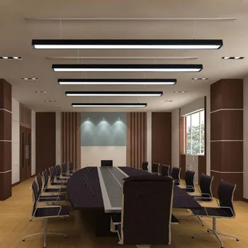 

LED office chandelier modern simple office long strip aluminum lamp hanging line lamp commercial engineering chandelier led lamp