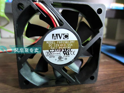 Новый Оригинальный AVC 6015 6 см 12 В 0 15 A F6015B12MY 60*60*15 мм шариковый охлаждающий