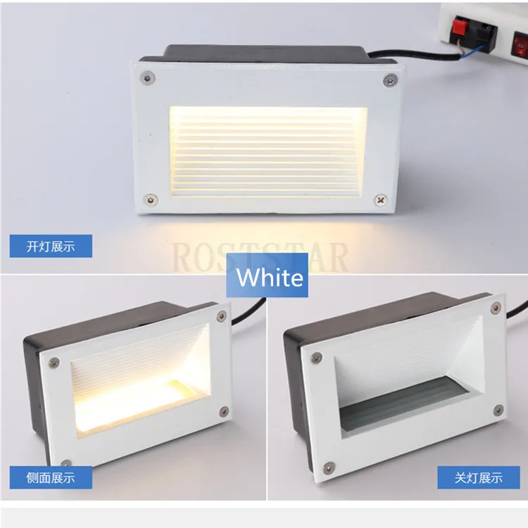 Decoração da Lâmpada de Canto de Parede ao ar Recessed Stair Luz - Dc12v Indoor Livre Luzes Passo Escada Corredor Lâmpadas Ac85-265v 3x3 w Led 4 Lâmpadas subterrâneas
