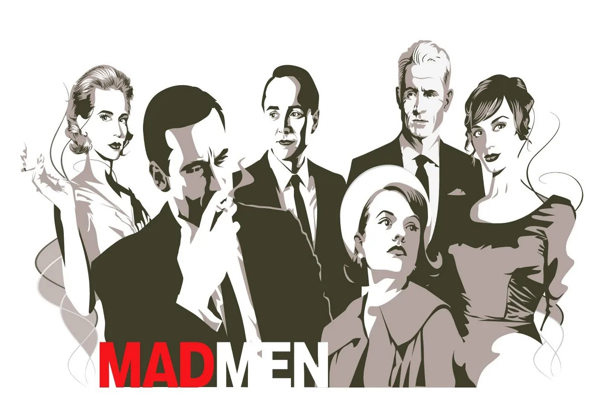 Mad Men smoking PRW091 canvas fabric poster custom print (frame available) for wall decor room home decoration | Дом и сад