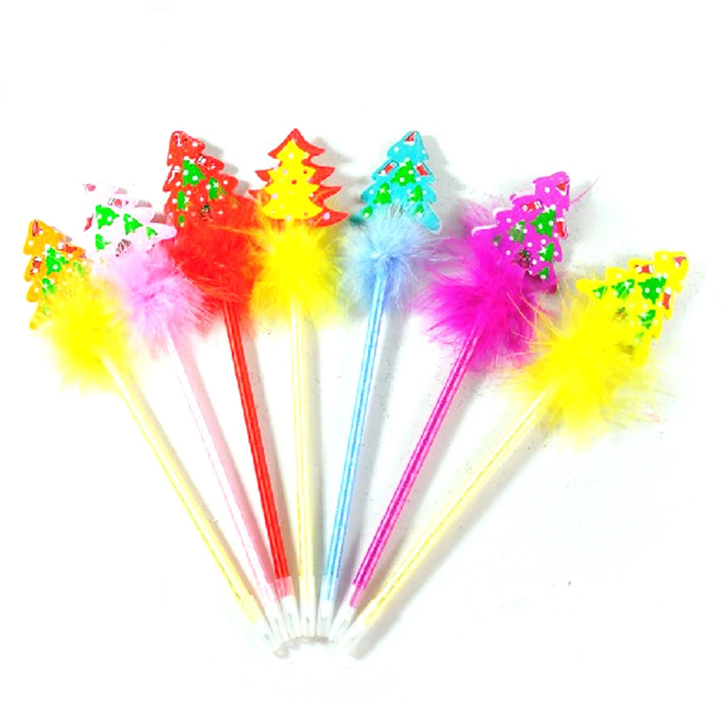 

2018 New Christmas Decoration Gift Colorful Christmas Pencils with Pattern Color Random