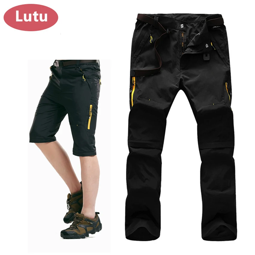 LUTU летние быстросохнущие съемные походные брюки Мужские дышащие уличные карманные брюки треккинговые охотничьи брюки для рыбалки шорты