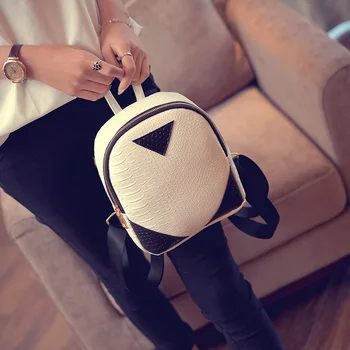 

100pcs/lot Concise Serpentine Women Mini Backpack For Girls Female Ladies Bag Cute Casual Zipper School Bags Back Pack