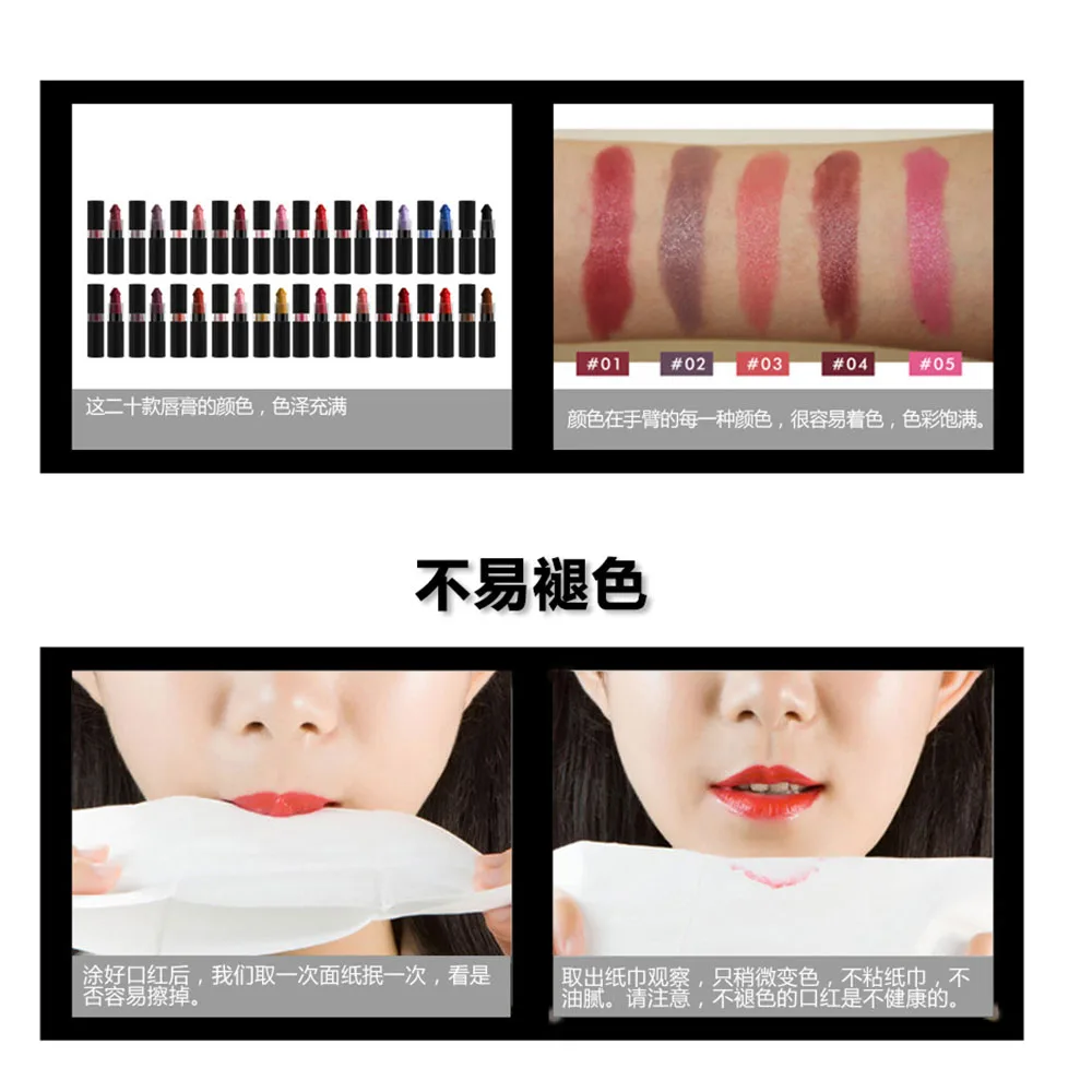 20 Colors Penis Shape Lips Makeup Lipstick Mushroom Long Lasting Moisture Cosmetic Lipstick red Lip matte lipstick waterproof