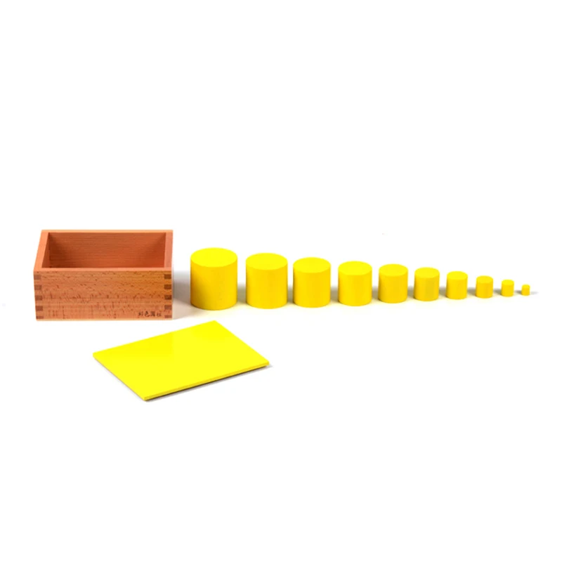 Baby Toy Learning Educational Toys Knobless Cylinders Montessori Wooden 4 Sets of 10 Cylinders Great Gift for Children
