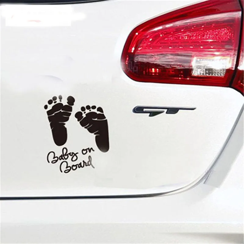 

Car Sticker Cartoon Creative Baby of Footprints Design Reflective Tape Car Styling Foreign Trade Hot Selling Car Security Reflec