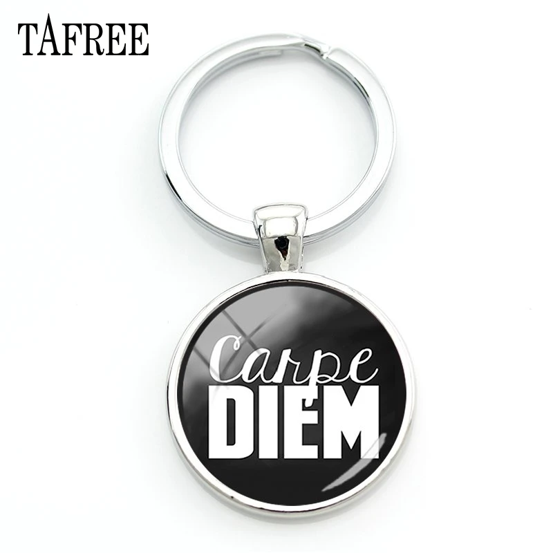 TAFREE CARPE DIEM брелок с красочной геометрией брелоки цепочки для ключей лучший друг для дам девочек сумки автомобильные ключевые ювелирные изделия CD01 - Цвет: CD14