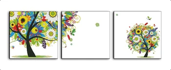 

Happy Watching Tee(Triple) Canvas Cross Stitch Kits Crafts Accurate Printed Embroidery DIY Handmade Needle Work Home Decor