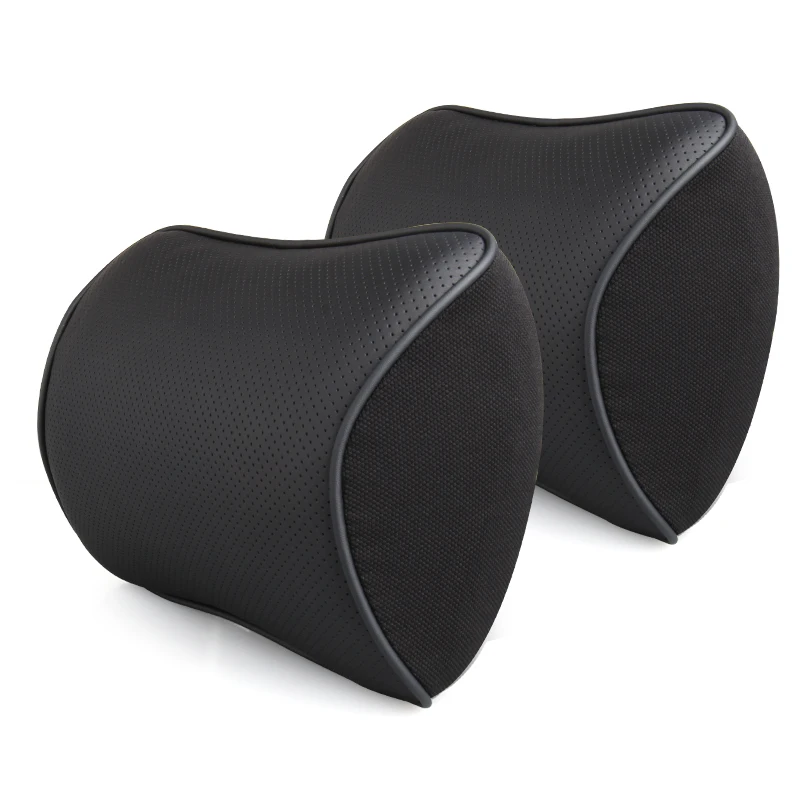 

1 Pcs Memory Foam Car Neck Pillow Soft Leather Headrest for Driving Car Seat Cover Headrest Neck Pillow