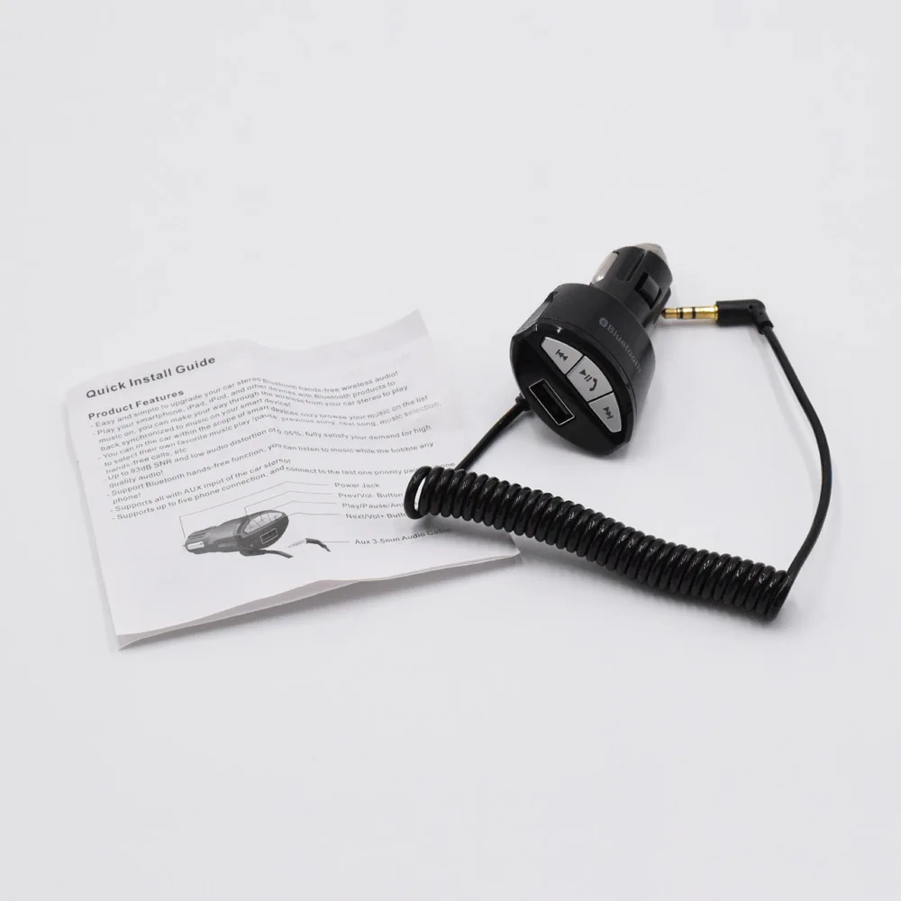 XCGaoon многофункциональный автомобильный AUX Bluetooth аудио приемник для гарнитуры комплект MP3-плеер Стерео автомобильное USB зарядное устройство для iPhone и смартфона