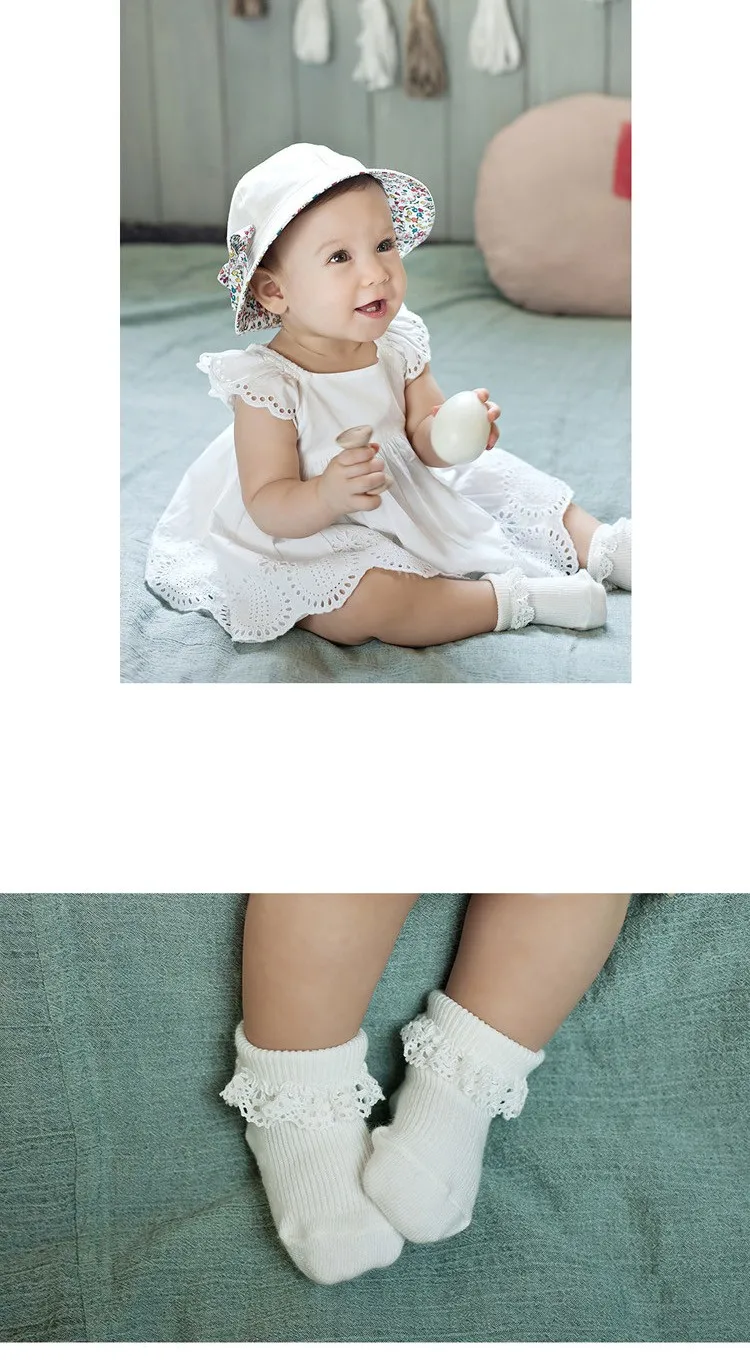 Носки для малышей 0-4 лет, милые детские кружевные носки для мальчиков и девочек, розовые/белые вечерние аксессуары принцессы, носки-тапочки для малышей