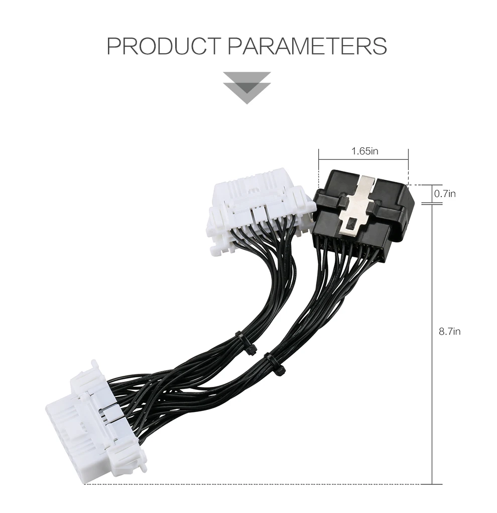 AUTOOL OBD2 16Pin кабель-удлинитель 1-2 Spliter OBDII соединительные кабели папа-папа Женский адаптер автомобильный диагностический Соединительный шнур