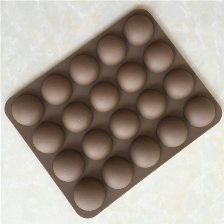 

20 Cavity Semi Sphere Silicone Mold Half Round Baking Mold for Making Chocolate Cake Jelly Mini Mousse Fondant Candy Icing Tray