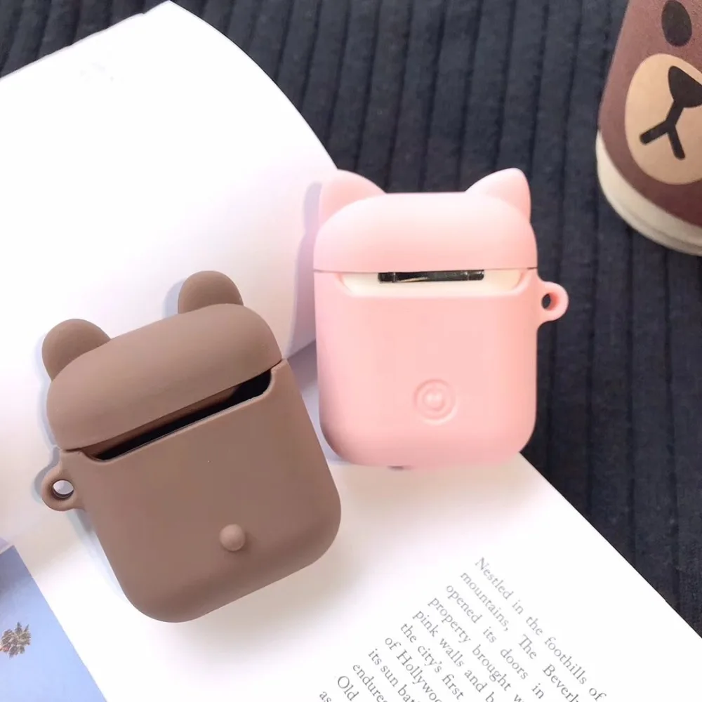 Модный милый Bluetooth беспроводной Чехол для наушников Apple AirPods силиконовый защитный