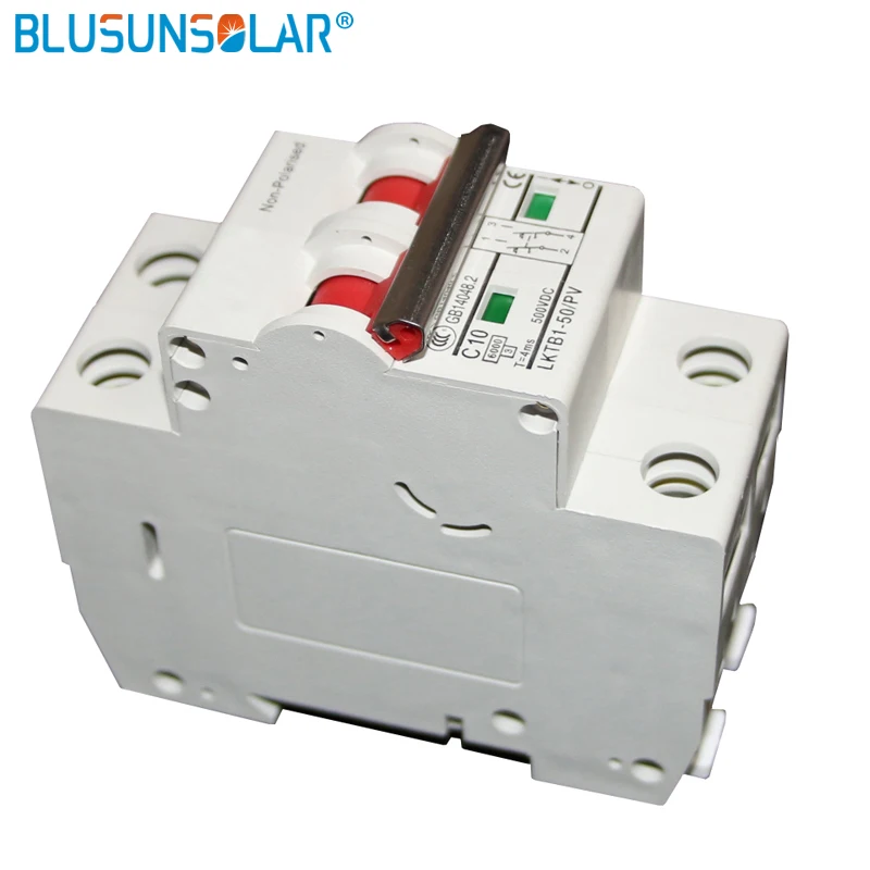 10pec автоматический выключатель 2P Dc 25a 32a 40a 50a 63a DC500V MCB Солнечная энергия