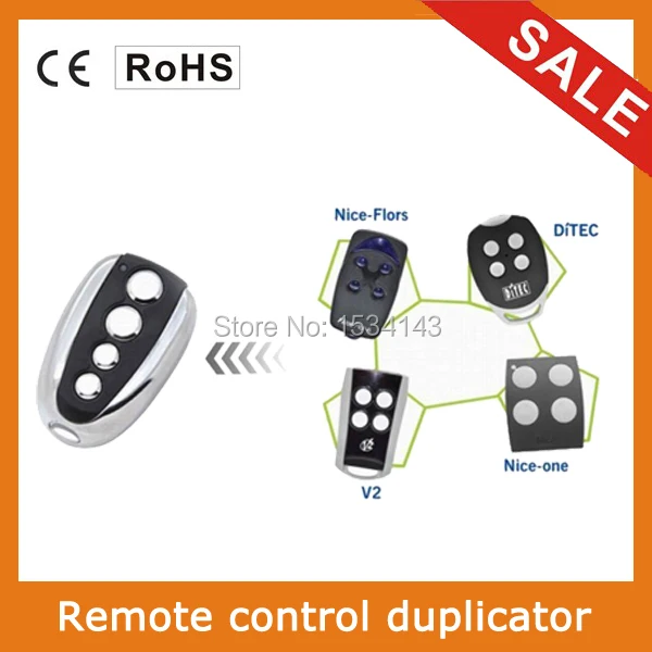 

433.92mhz Remote Control Duplicator Rolling Code(Nice flors/ Nice-one/V2/Ditec)