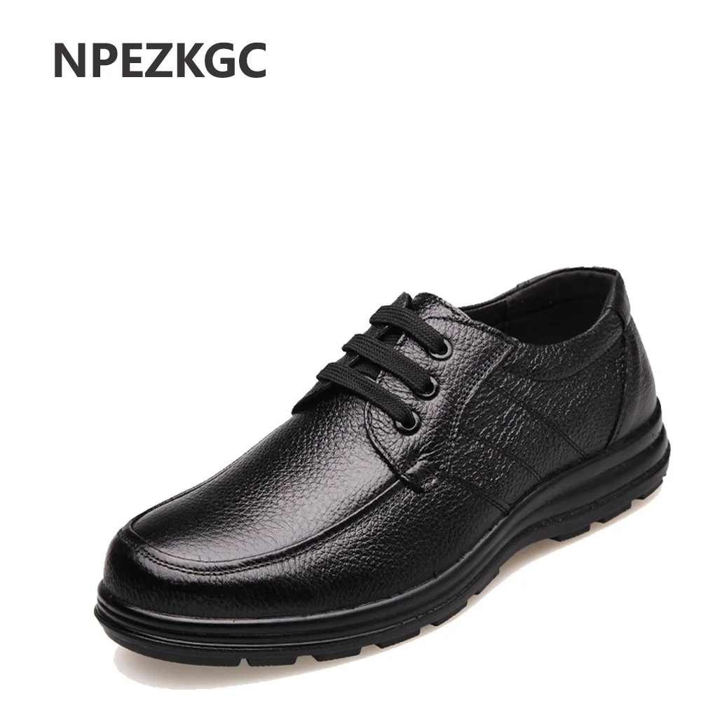 baratas NPEZKGC Genuínos homens de couro sapatos casuais, moda artesanal confortáveis homens respirável sapatos confortáveis sapatos casuais