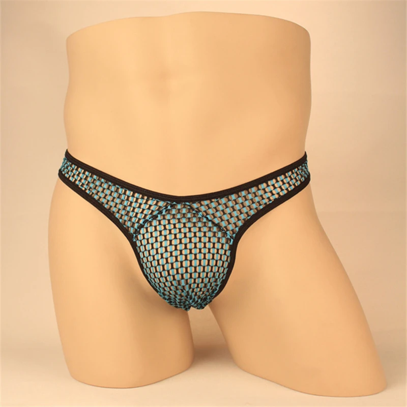 Breathable Mesh Briefs Men Sexy Underwear Jockstraps G Strings And Thongs Men Erotic Panties Perspective Gay Panties Mens Thongs (6)