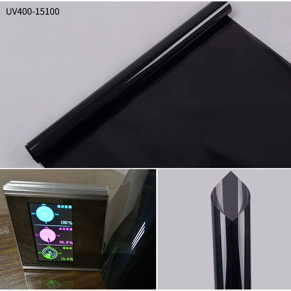 HOHOFILM 1 52x30 м 15% VLT черная оконная пленка с оттенком солнечной батареи для
