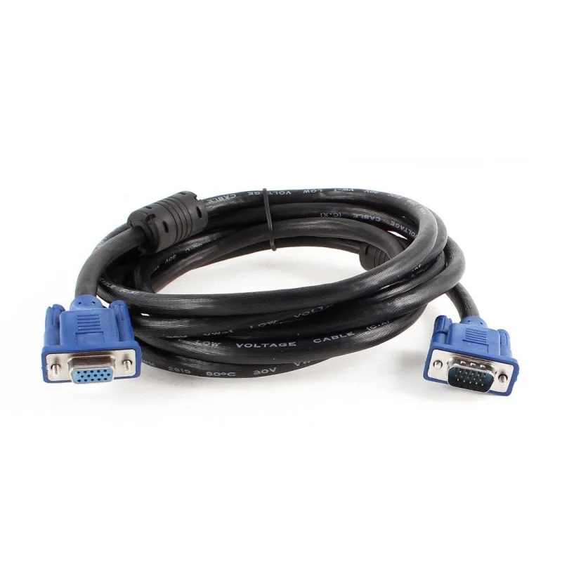 

3 Meter PC Computer 15Pin VGA Male to Female M/F Cable Adapter Black