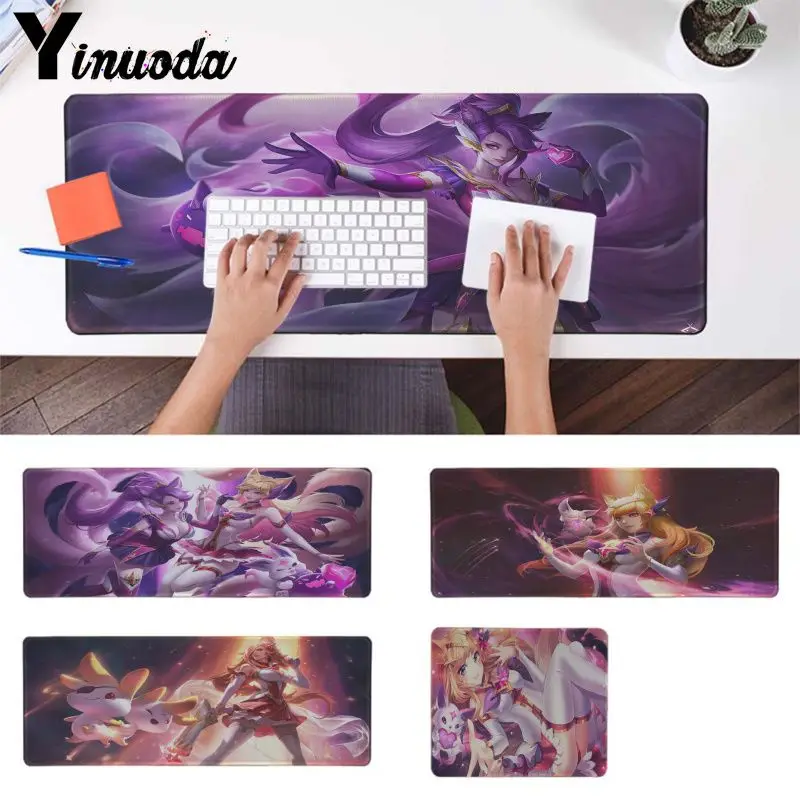 

Yinuoda Boy Gift star Guardian Ahri LoL League of Legends Gaming Player laptop Rubber Mouse Mat Keyboards Pad Rubber Desk Mat