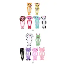 6 шт./компл., заколка для волос с милыми животными для девочек, головные уборы для детей, стильные аксессуары для парикмахерских инструментов, праздничные подарки