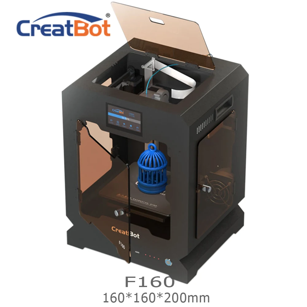 F160 Одноместный экструдер 160*160*200 мм Creatbot 3d принтер металлическая рама полностью закрытая комната с подогревом 1,75 мм ABS печать