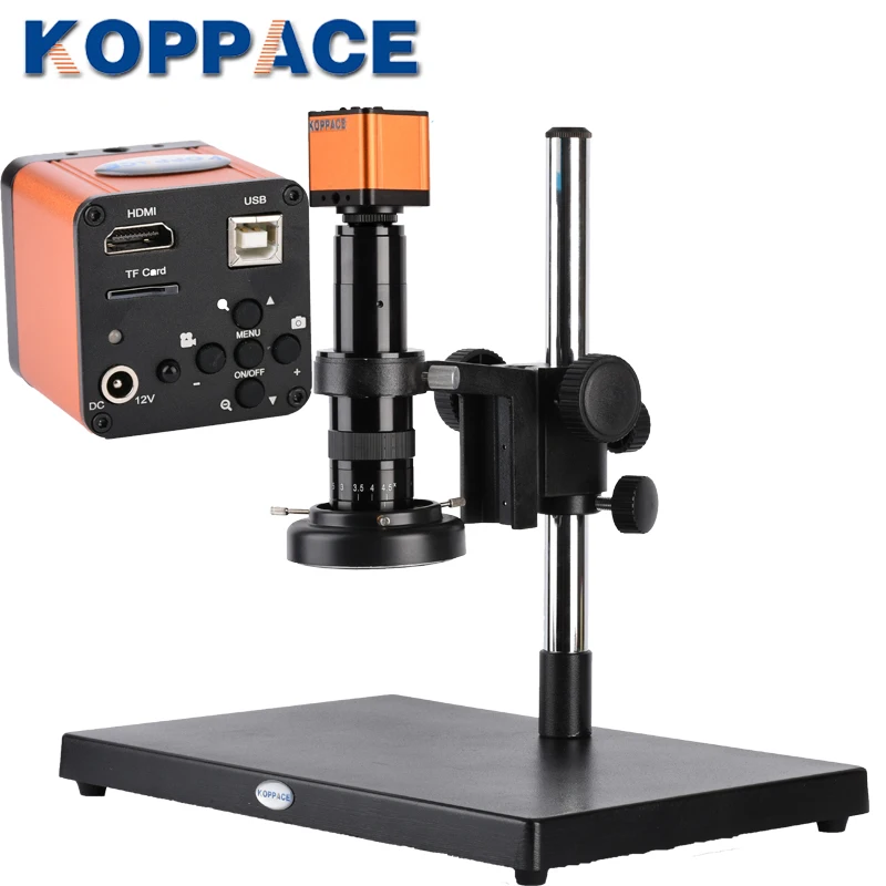 Монокулярный микроскоп KOPPACE 24X-150X 16 миллионов пикселей HDMI 0.7X-4.5X увеличение