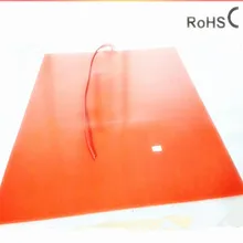 1000*1000*1,5 мм Тепловая Горячая кровать для 3D-принтера гибкий силиконовый подогреватель 110 в 2000 Вт клейкая 1 сторона 100 k Термистор 1000 мм свинцовая проволока