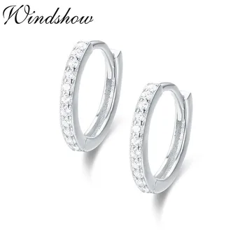 Cute Slim 925 Sterling Silver Full CZ Circle Small Loop Huggies Hoop Earrings For Women Jewelry Kids Baby Children Girls Arose-in Hoop Earrings from Jewelry & Accessories on Aliexpress.com | Alibaba Group