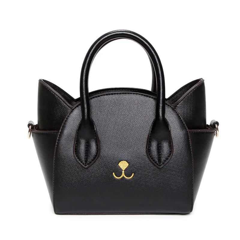 Vogue Chic Cat Ear Leather Handbags Women lovely Wing Shoulder Bags PU ...