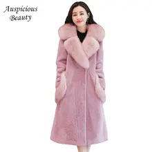 2017 New Autumn Winter High Quality Woolen Jacket Cashmere Coat Fashion Plus Size Wool & Blends Women Long Wool Coats TSL206