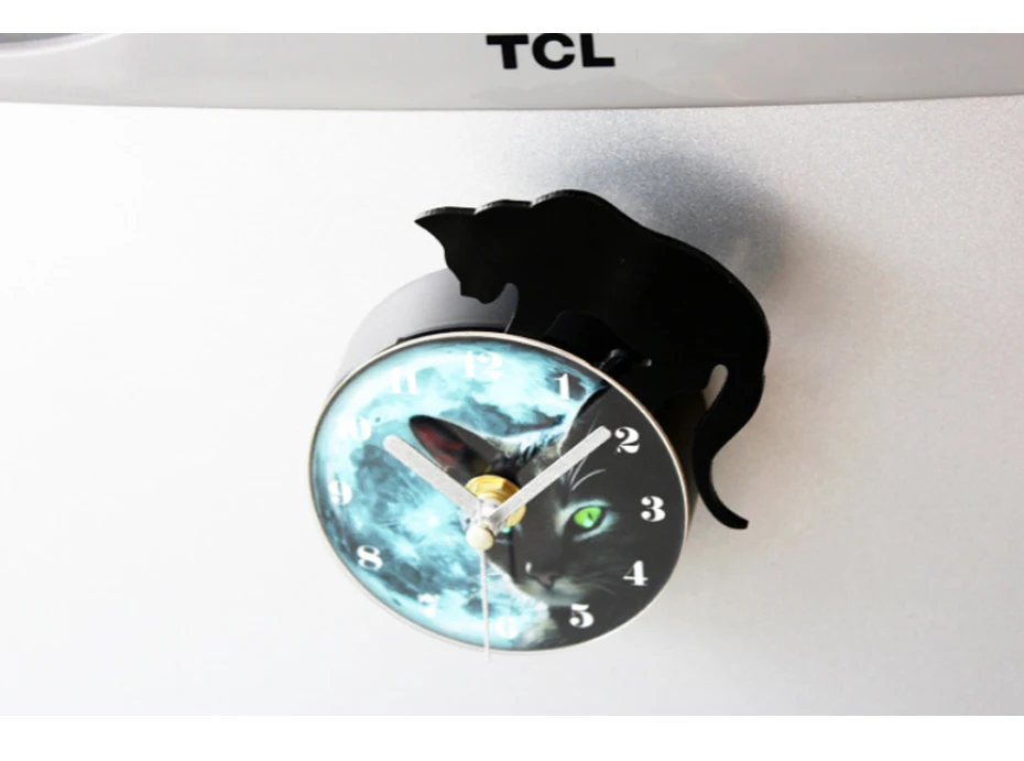 Скандинавский современный 3D Маленький милый кот часы на холодильник домашний сообщение наклейки кухонные аксессуары магнитный холодильник магнит настенные часы