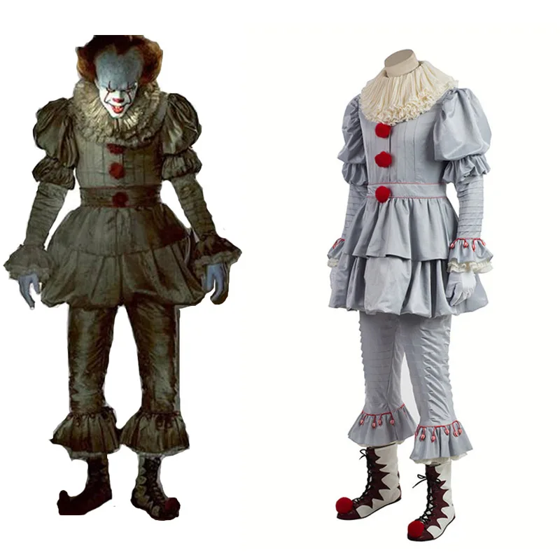 2017 Hot IT Movie Pennywise Cosplay Pennywise The Clown Costume Adult ...