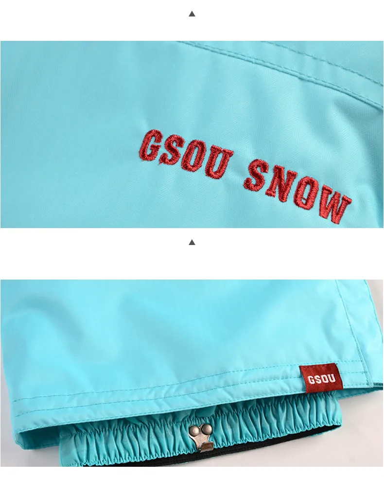 GSOU зимние уличные женские лыжные брюки дышащая теплая ветрозащитная водонепроницаемая, Лыжный спорт многоцветные дополнительные брюки для леди размер xs-l