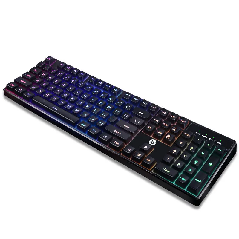 hp клавиатура RGB классический проводной K300 механический ручной Gaming Keyboard USB черно-белая клавиатура для Тетрадь ноутбука, настольного компьютера, ПК