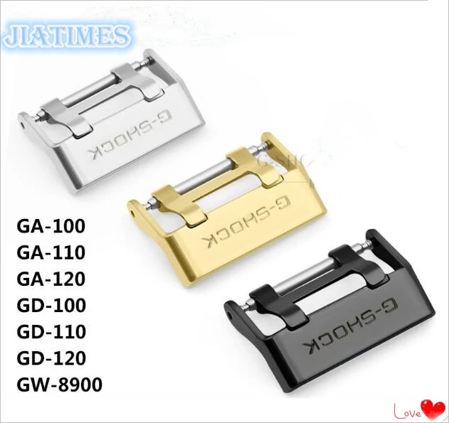

Free Shipping 1pc Stainless Steel Twin Buckle for GA-100/110/120/GD-100/120/G8900 Band Replacement Select Color