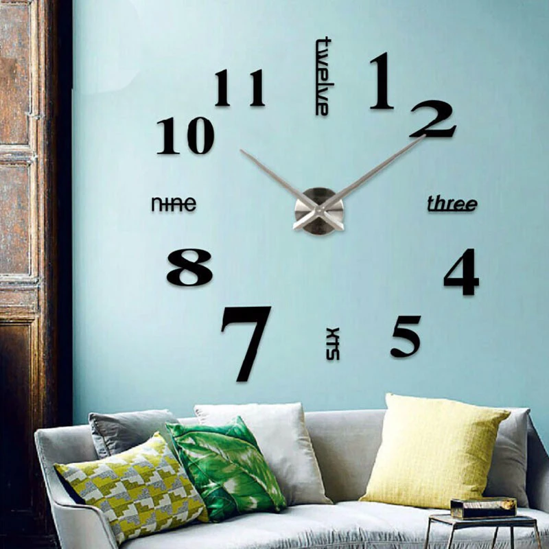 Muhsein новые металлические домашнее настенное украшение, настенное часы настенные часы большие наклейки зеркальные настенные часы