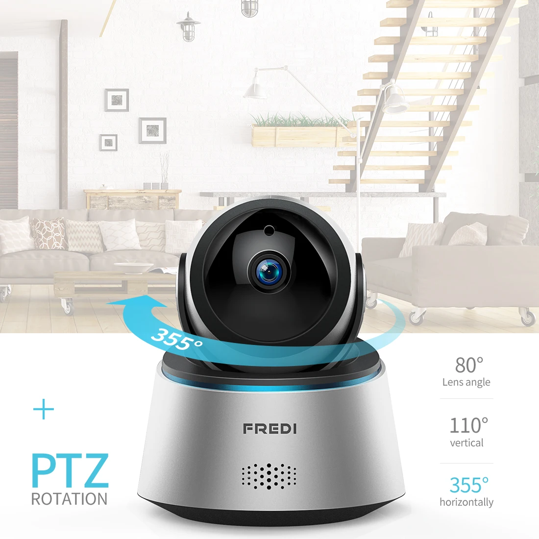 FREDI, беспроводная ip-камера для домашней безопасности, WiFi, детский монитор, 1080 P, инфракрасное ночное видение, обнаружение движения, камера видеонаблюдения, CCTV