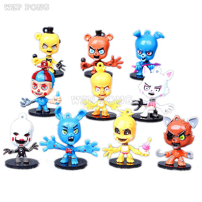 10 шт./лот Five Nights At Freddy's juguets FNAF Bonnie Foxy Freddy Fazbear Bear Night krueger игрушка Мини фигурки