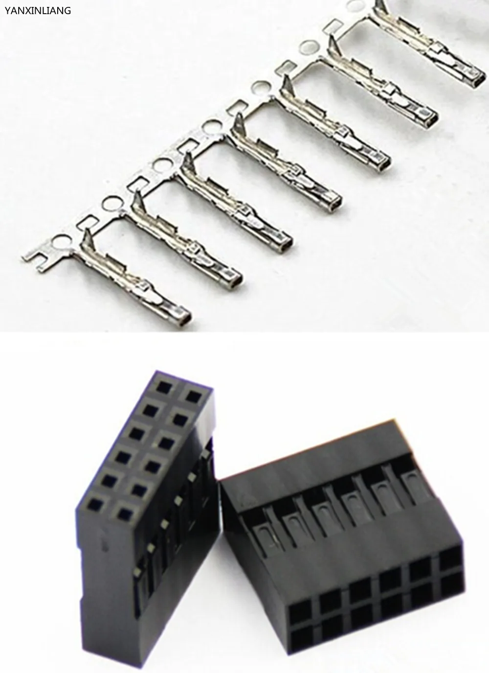

20Sets Pitch 2.54mm 2x6 Pin 12Pin Double Row Dupont Jumper Wire Cable Female Pin Connector And Housing Male Terminal